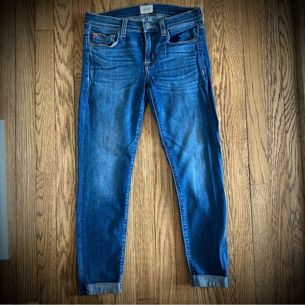 Hudson Harkin Crop Super Skinny Jeans, Size 26